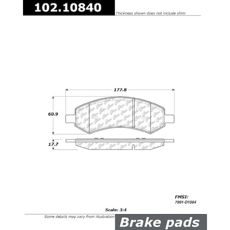 Centric Parts CTEK Brake Pads, 102.10840 102.10840
